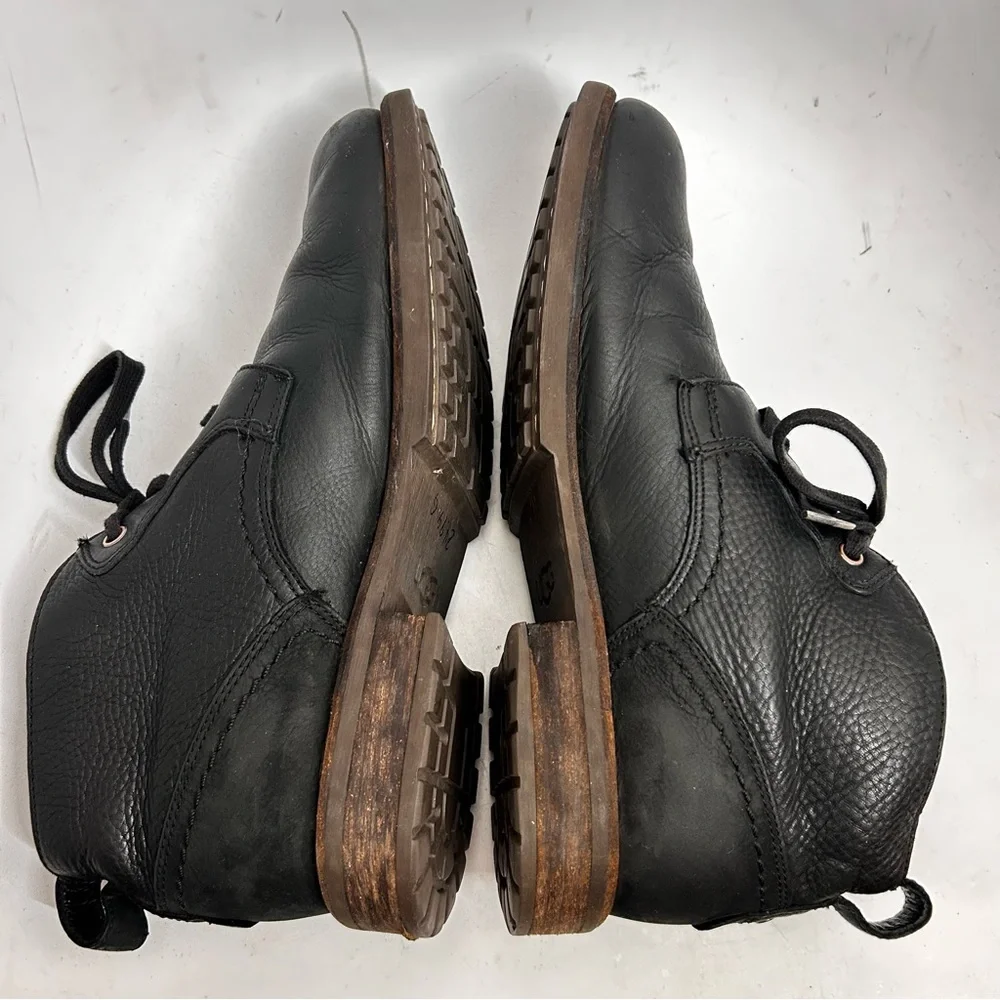 UGG Brompton 1008087 Mens Oxford Chukka Black Leather Boots 10.5